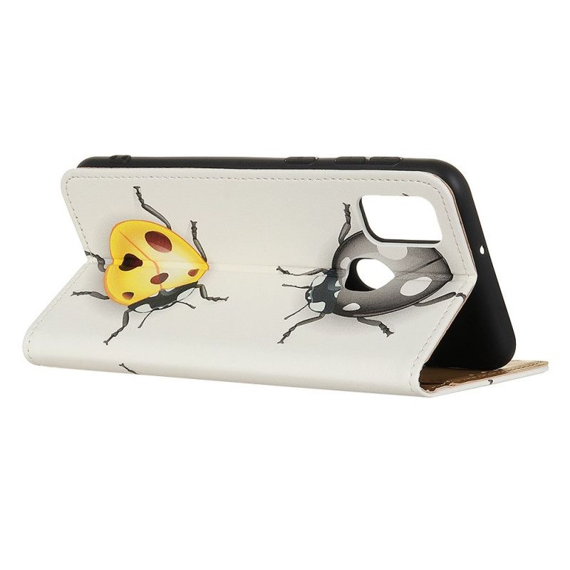 Leren Hoesje OnePlus Nord N10 Lieveheersbeestjes