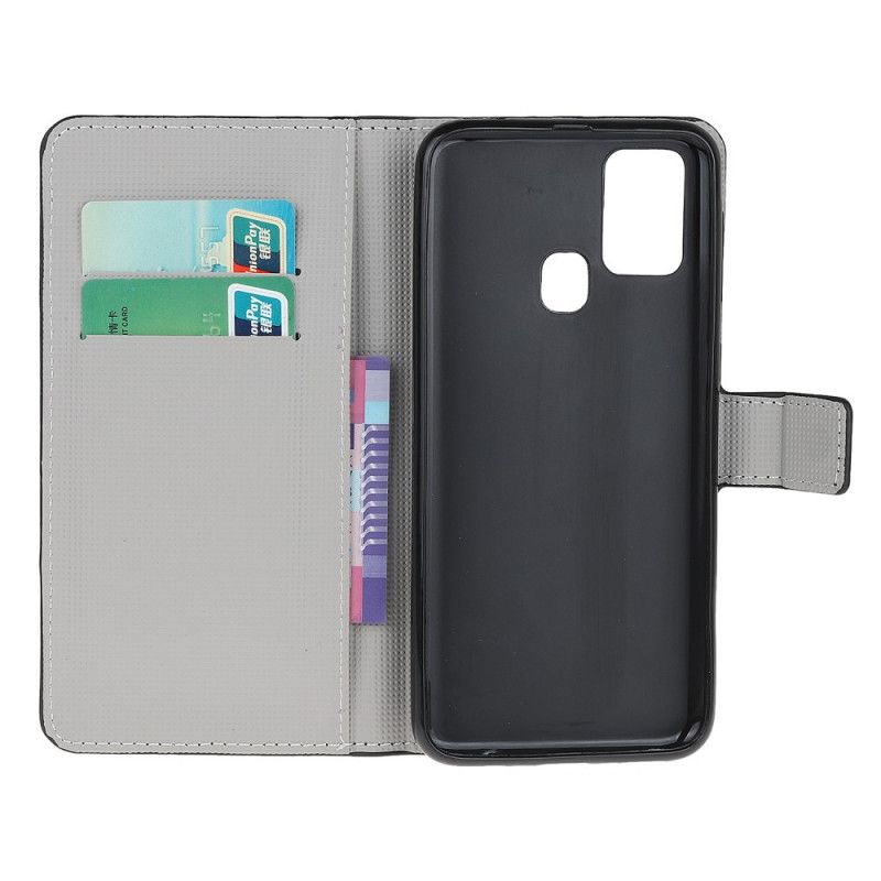 Leren Hoesje OnePlus Nord N10 Melkwegontwerp