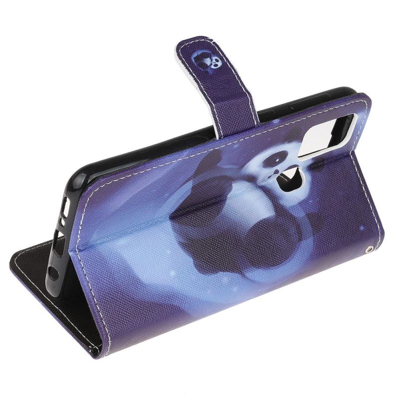 Leren Hoesje OnePlus Nord N10 Pandaruimte Met String