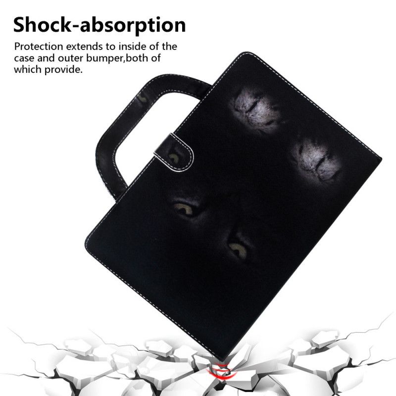 Bescherming Hoesje Samsung Galaxy Tab A 8" (2019) Telefoonhoesje Kattenogen Met Handvat