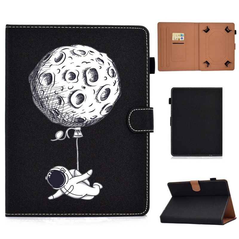 Cover Folio-hoesje Samsung Galaxy Tab A 8" (2019) Telefoonhoesje Astronaut Op De Maan