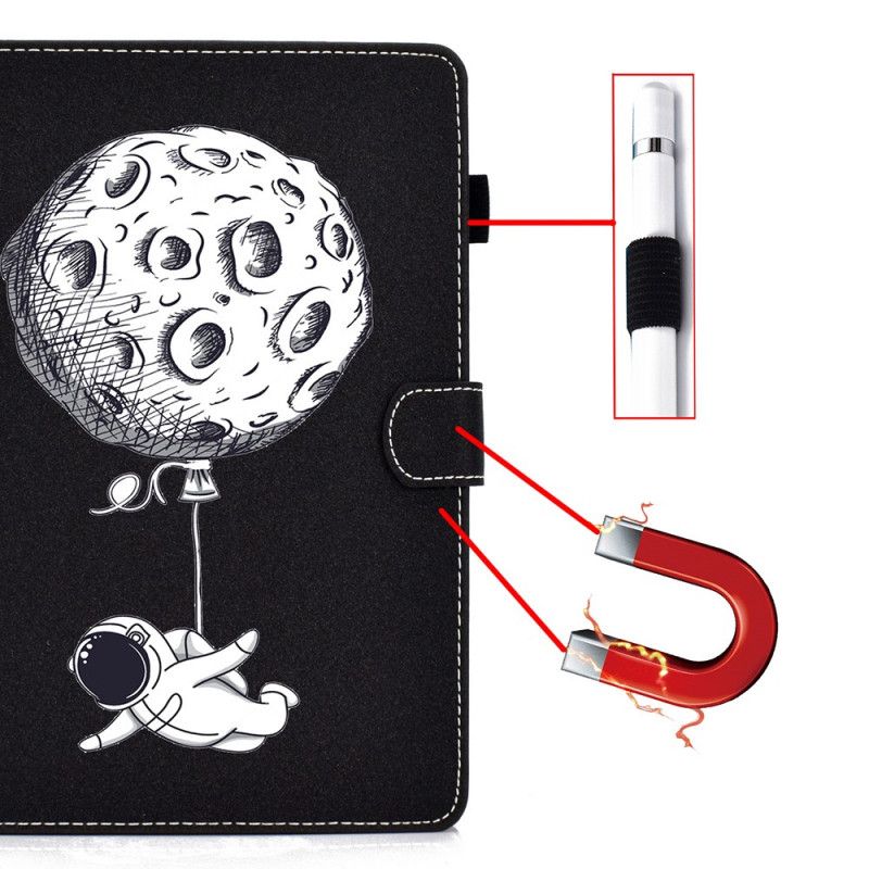 Cover Folio-hoesje Samsung Galaxy Tab A 8" (2019) Telefoonhoesje Astronaut Op De Maan