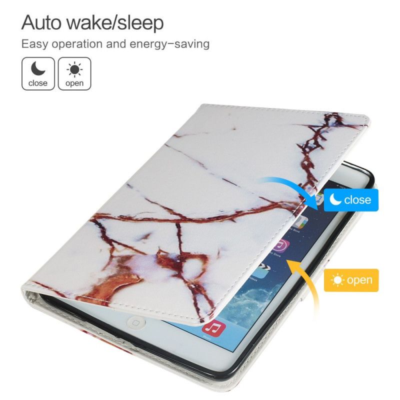 Cover Folio-hoesje Samsung Galaxy Tab A 8" (2019) Telefoonhoesje Wit Marmer