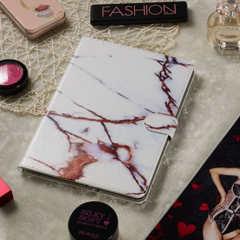Cover Folio-hoesje Samsung Galaxy Tab A 8" (2019) Telefoonhoesje Wit Marmer