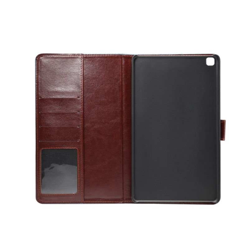 Cover Folio-hoesje Samsung Galaxy Tab A 8" (2019) Wit Zwart Telefoonhoesje Rozen In Stofstructuur