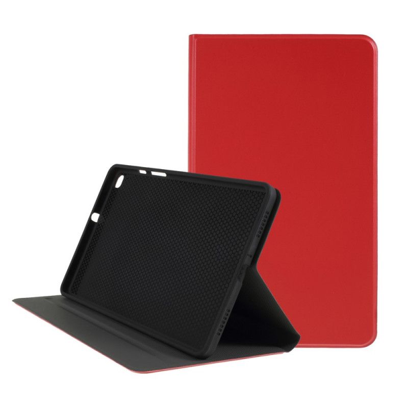 Cover Samsung Galaxy Tab A 8" (2019) Rood Zwart Bovenzijde Imitatieleer