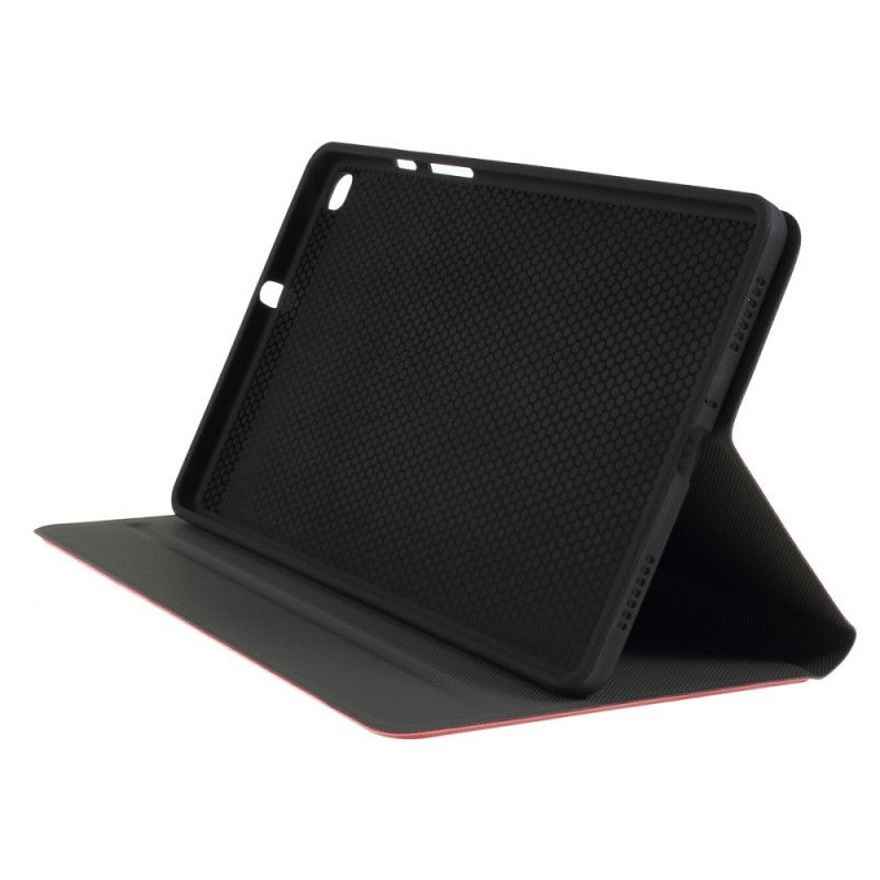 Cover Samsung Galaxy Tab A 8" (2019) Rood Zwart Bovenzijde Imitatieleer
