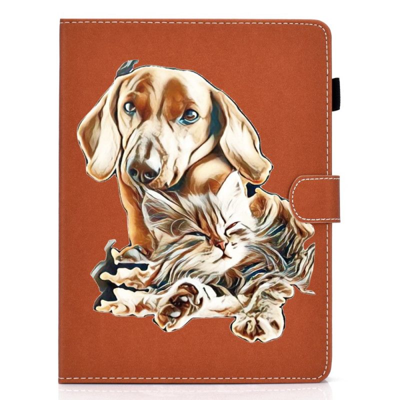 Flip Case Leren Samsung Galaxy Tab A 8" (2019) Hond En Kat