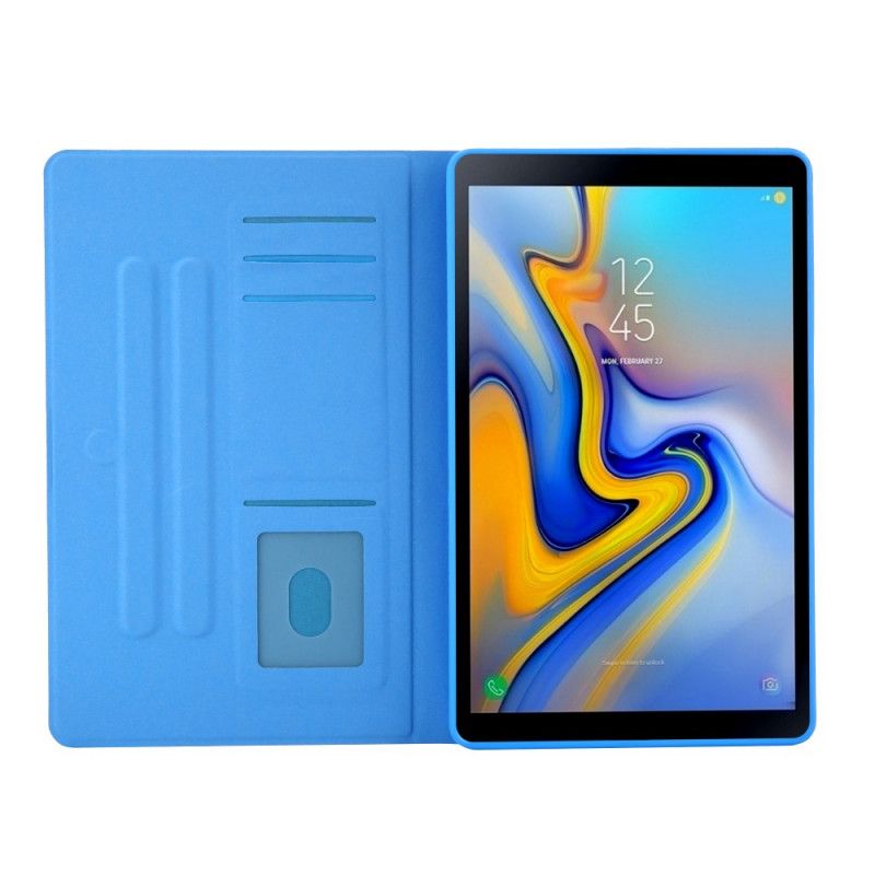 Flip Case Leren Samsung Galaxy Tab A 8" (2019) Lichtblauw Groen Panda-Serie