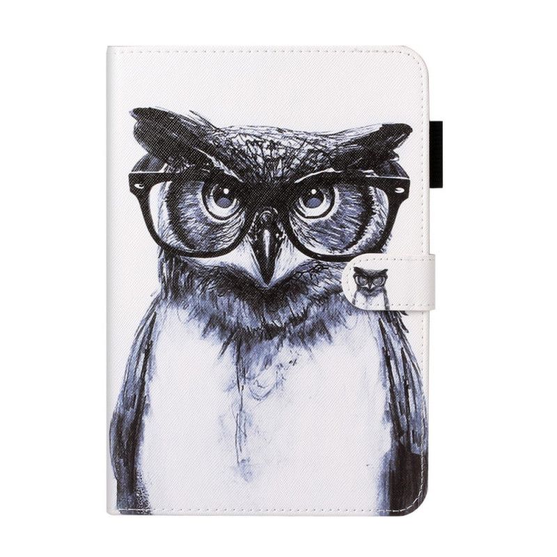 Flip Case Leren Samsung Galaxy Tab A 8" (2019) Oplettende Uil