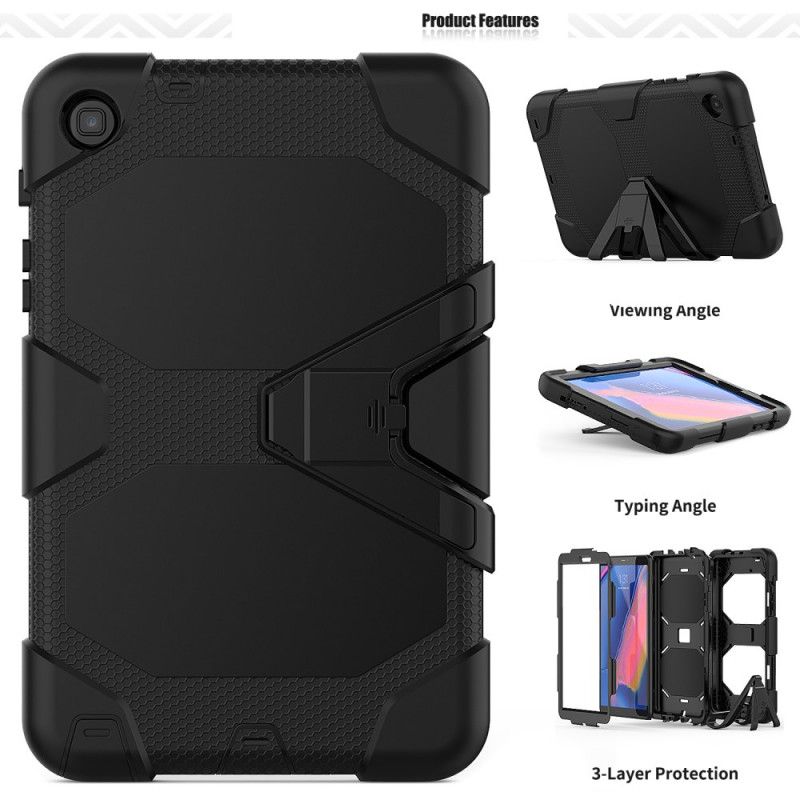 Hoesje voor Samsung Galaxy Tab A 8" (2019) Rood Zwart Robuuste Siliconen