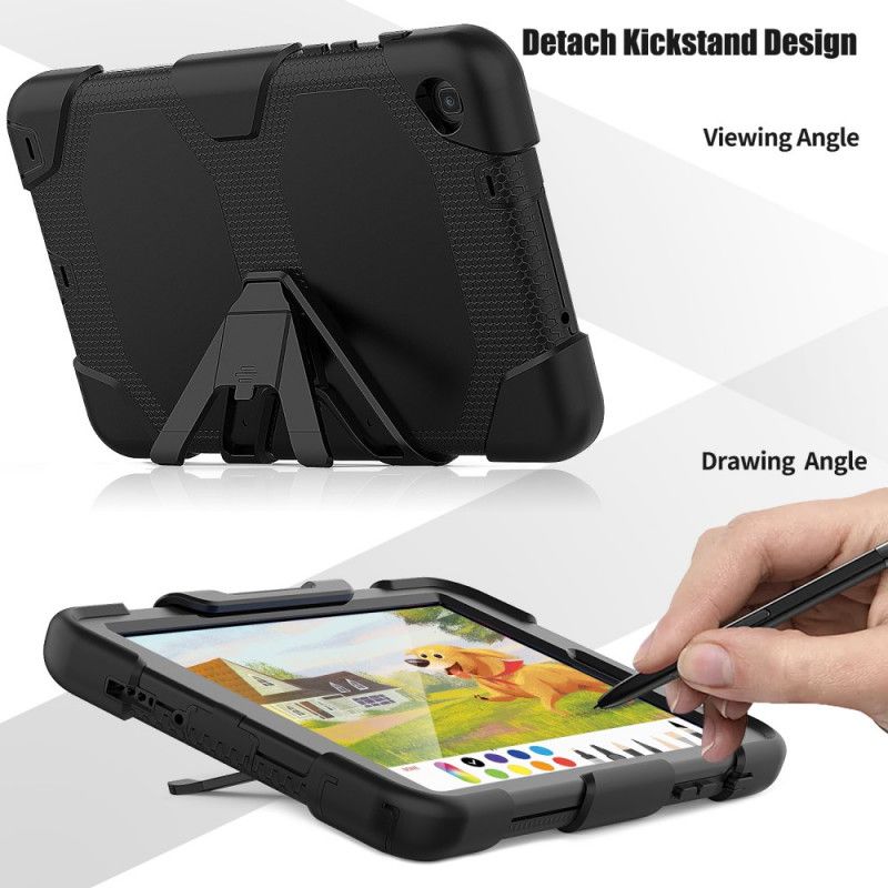 Hoesje voor Samsung Galaxy Tab A 8" (2019) Rood Zwart Robuuste Siliconen