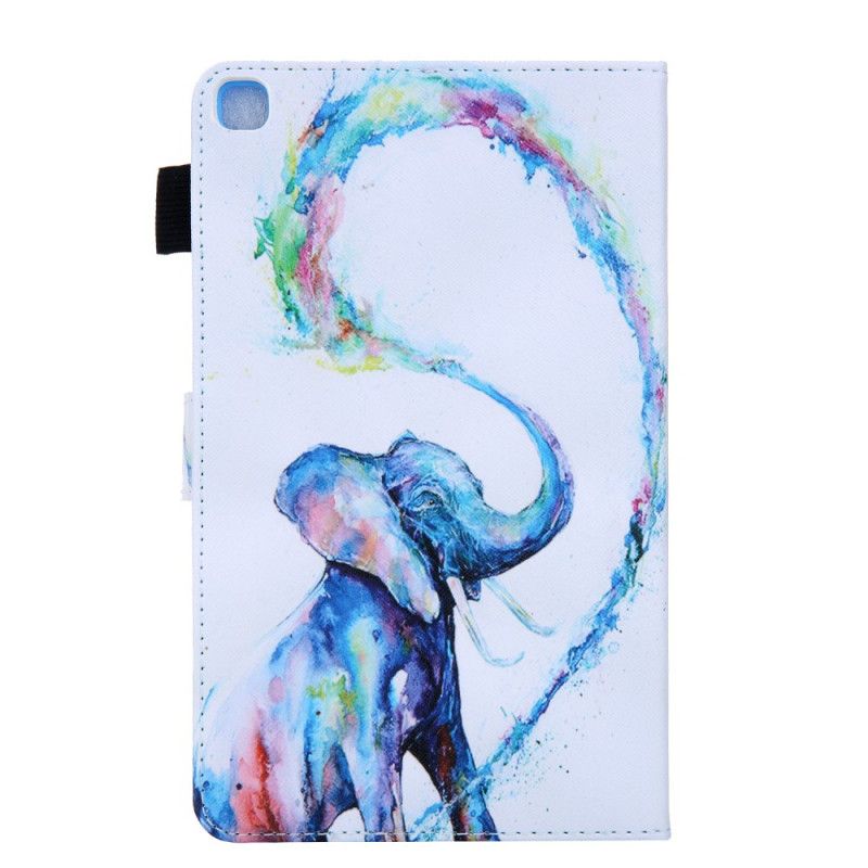 Leren Hoesje Samsung Galaxy Tab A 8" (2019) Groen Roze Olifantenserie