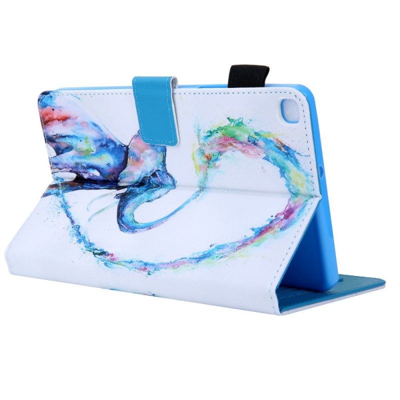 Leren Hoesje Samsung Galaxy Tab A 8" (2019) Groen Roze Olifantenserie