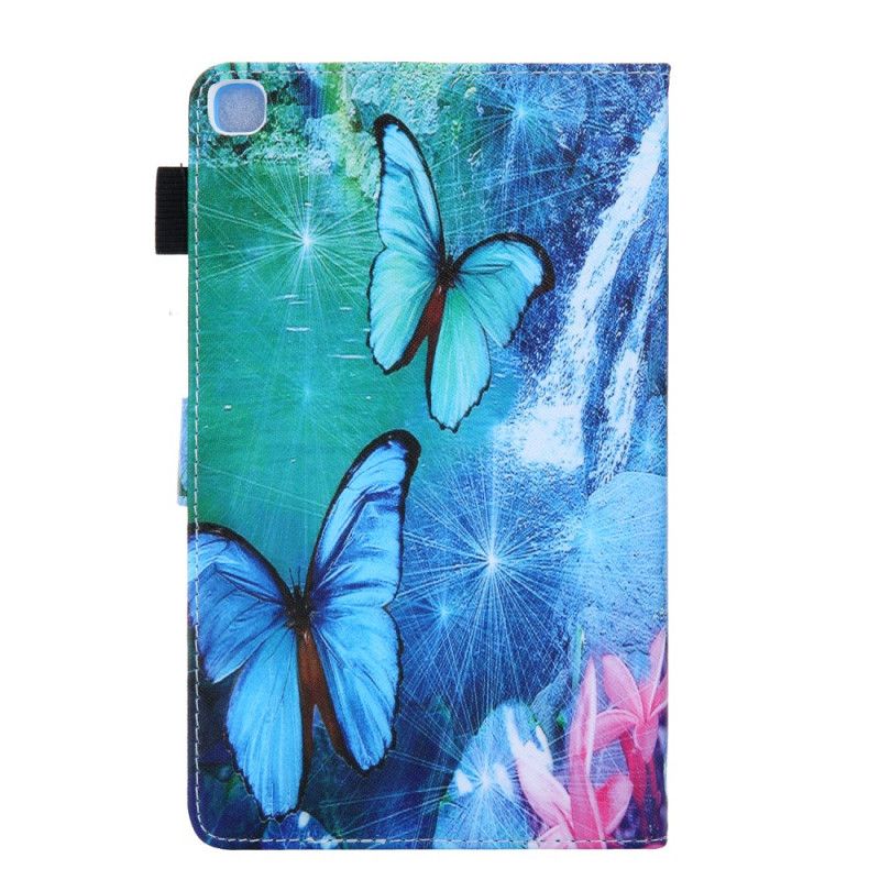 Leren Hoesje Samsung Galaxy Tab A 8" (2019) Groen Zwart Vlinderserie