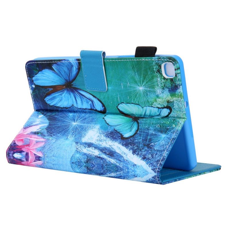 Leren Hoesje Samsung Galaxy Tab A 8" (2019) Groen Zwart Vlinderserie