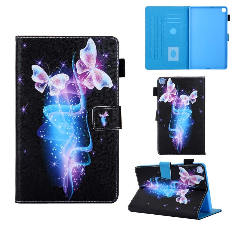 Leren Hoesje Samsung Galaxy Tab A 8" (2019) Groen Zwart Vlinderserie