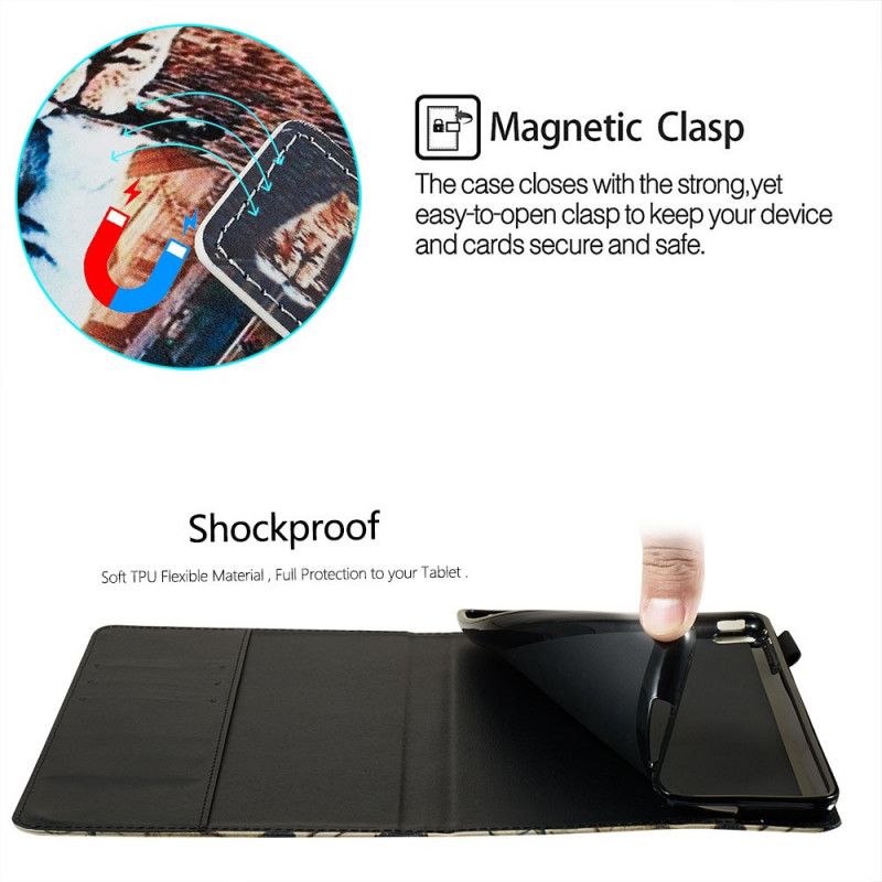 Leren Hoesje Samsung Galaxy Tab A 8" (2019) Kitten Reflectie