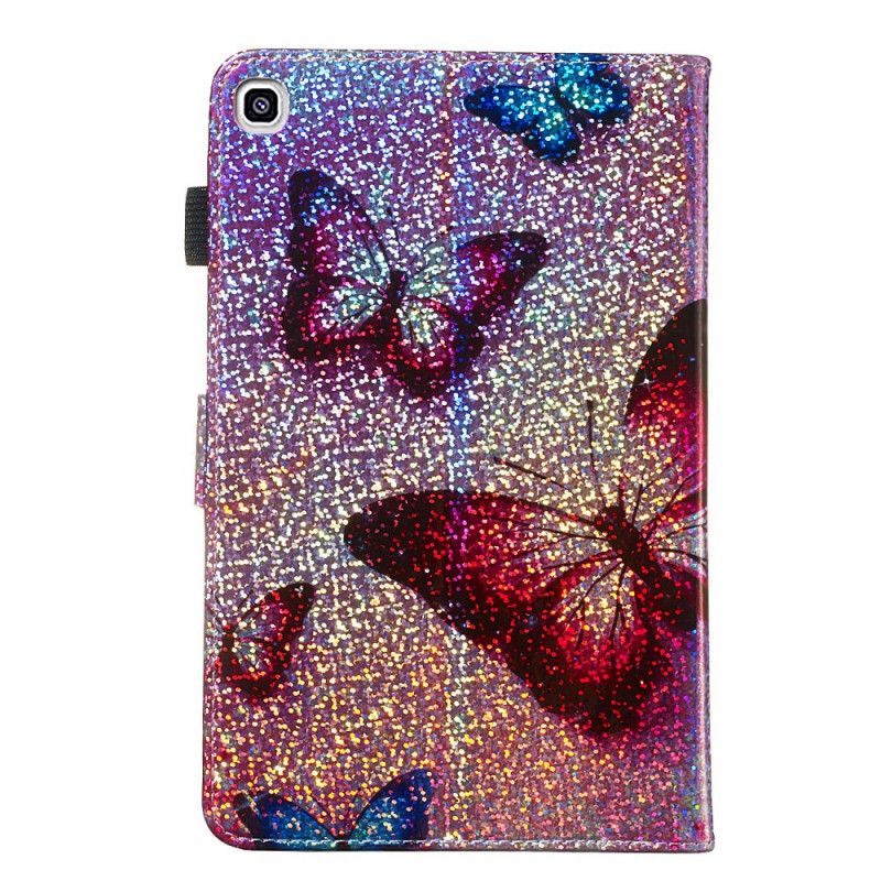 Leren Hoesje Samsung Galaxy Tab A 8" (2019) Telefoonhoesje Glitter Vlinders