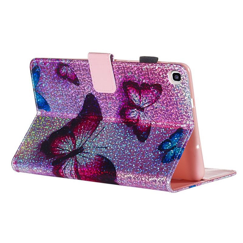Leren Hoesje Samsung Galaxy Tab A 8" (2019) Telefoonhoesje Glitter Vlinders