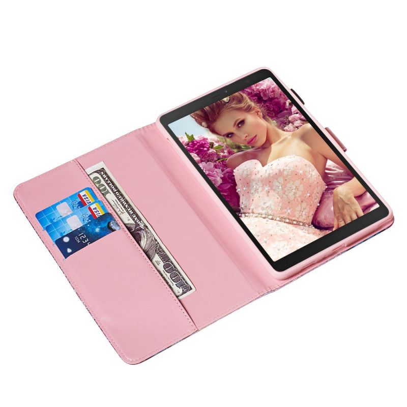 Leren Hoesje Samsung Galaxy Tab A 8" (2019) Telefoonhoesje Glitter Vlinders