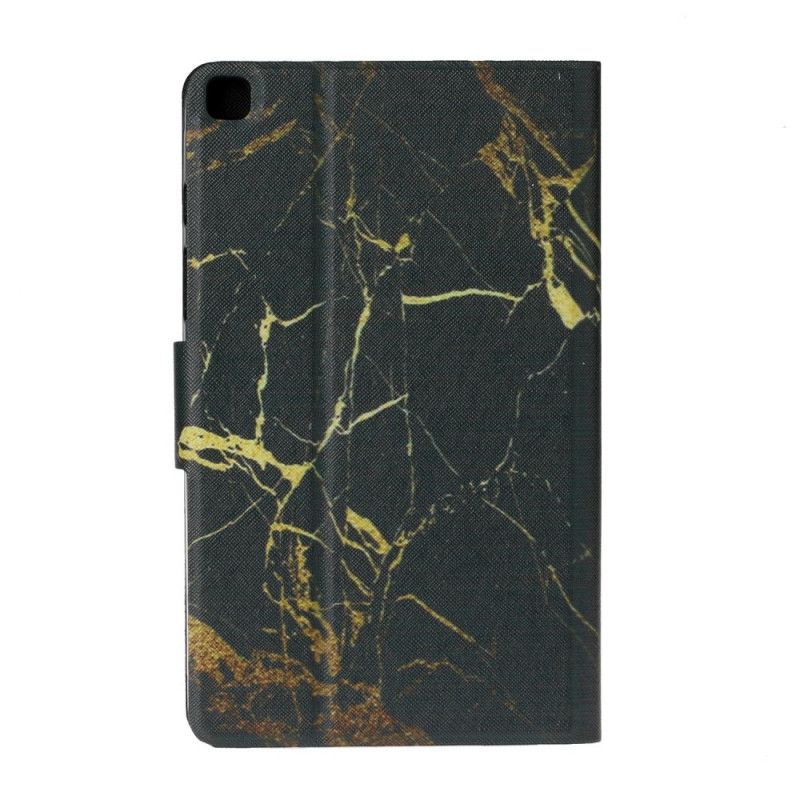 Leren Hoesje voor Samsung Galaxy Tab A 8" (2019) Goud Zwart Gemarmerd Patroon