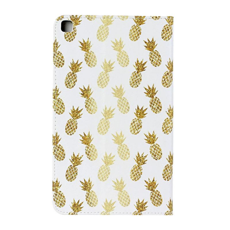 Leren Hoesje voor Samsung Galaxy Tab A 8" (2019) Gouden Ananas