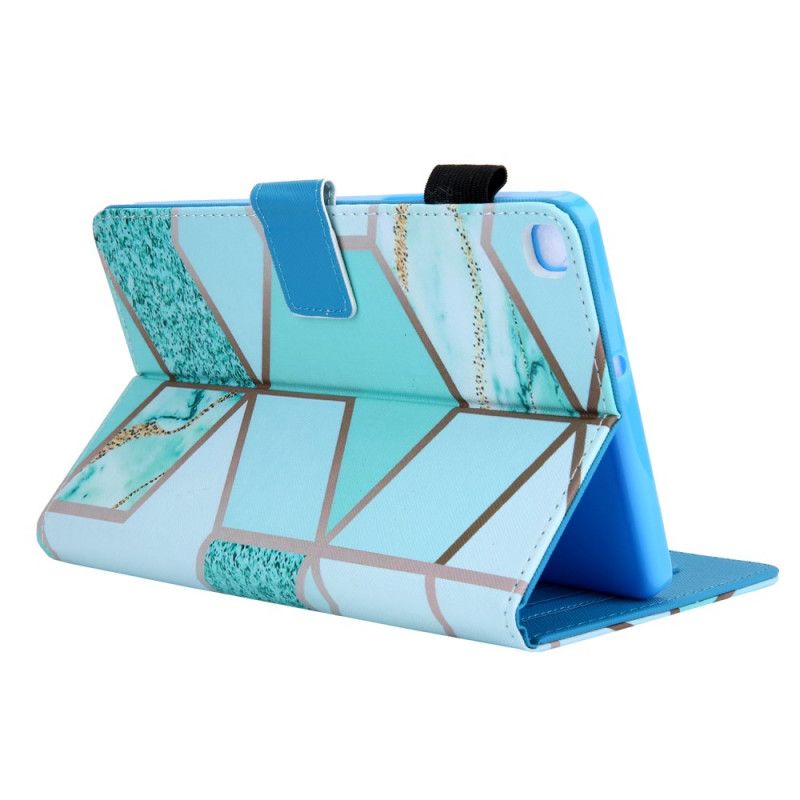 Leren Hoesje voor Samsung Galaxy Tab A 8" (2019) Groen Geometrisch Patroon