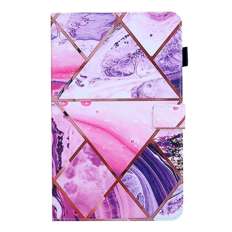 Leren Hoesje voor Samsung Galaxy Tab A 8" (2019) Groen Geometrisch Patroon