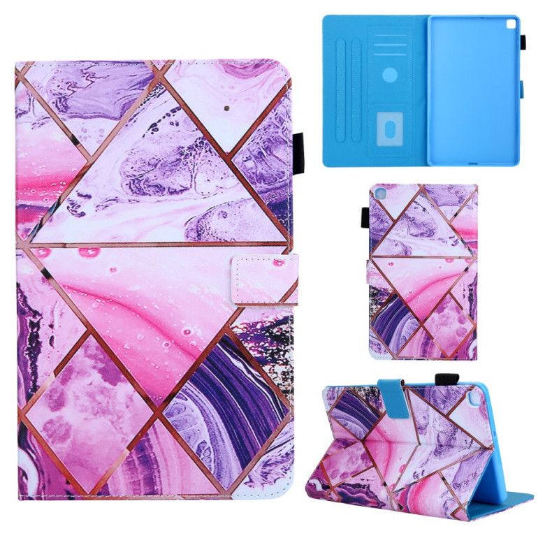 Leren Hoesje voor Samsung Galaxy Tab A 8" (2019) Groen Geometrisch Patroon