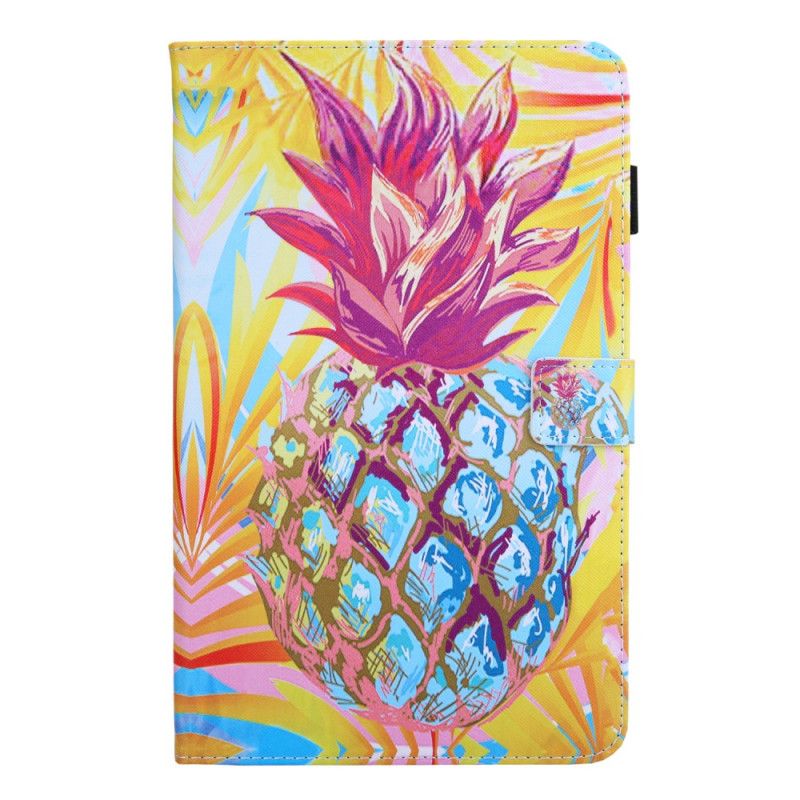 Leren Hoesje voor Samsung Galaxy Tab A 8" (2019) Oranje Ananas