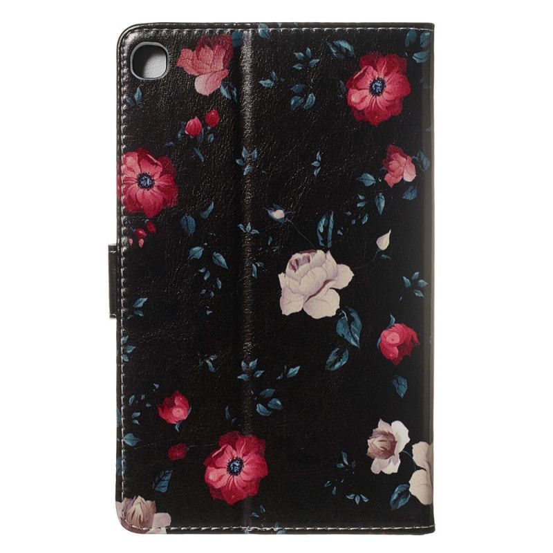 Leren Hoesje voor Samsung Galaxy Tab A 8" (2019) Rozen