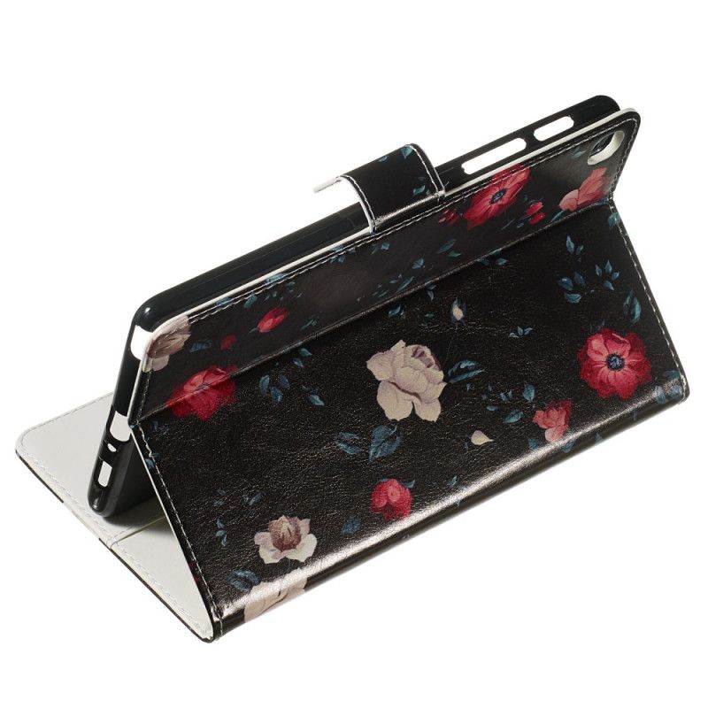 Leren Hoesje voor Samsung Galaxy Tab A 8" (2019) Rozen