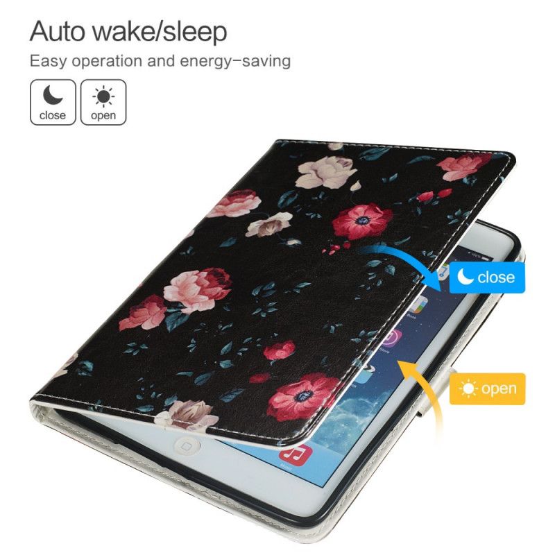 Leren Hoesje voor Samsung Galaxy Tab A 8" (2019) Rozen