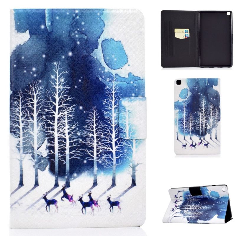 Leren Hoesje voor Samsung Galaxy Tab A 8" (2019) Sneeuwhert