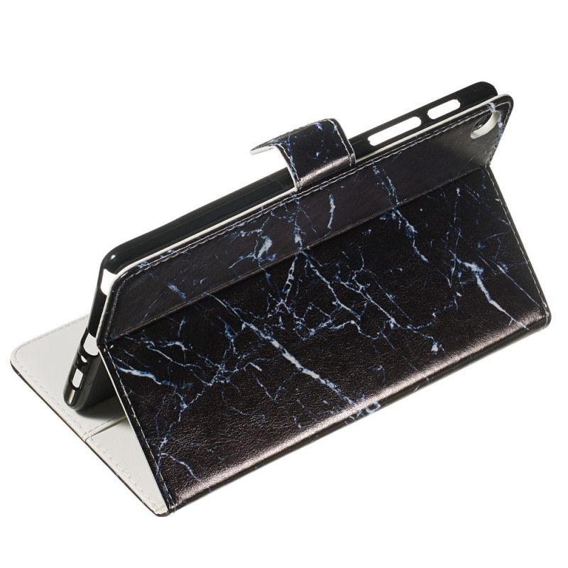 Leren Hoesje voor Samsung Galaxy Tab A 8" (2019) Zwart Marmer