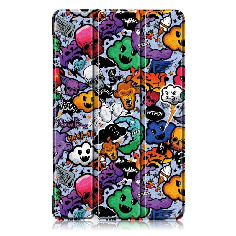 Smart Case Samsung Galaxy Tab A 8" (2019) Rood Versterkte Graffiti