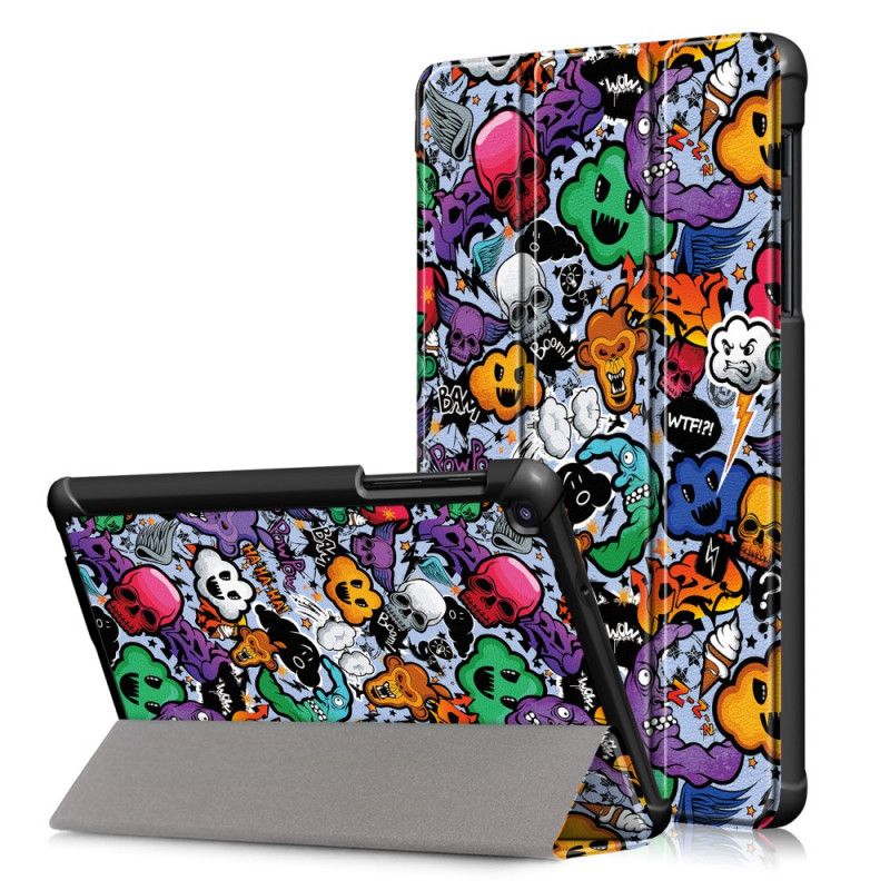 Smart Case Samsung Galaxy Tab A 8" (2019) Rood Versterkte Graffiti
