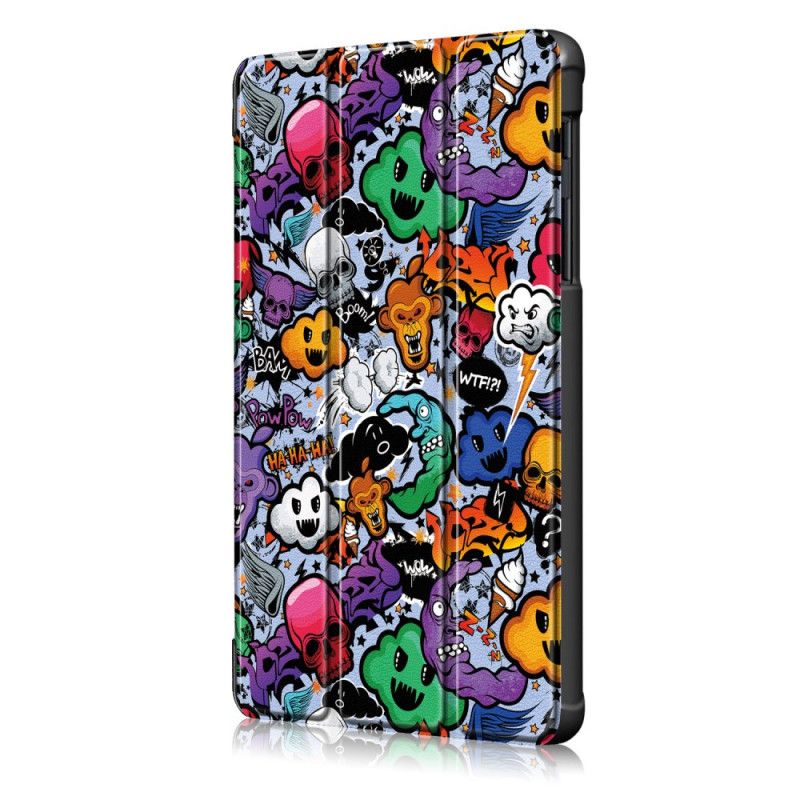 Smart Case Samsung Galaxy Tab A 8" (2019) Rood Versterkte Graffiti