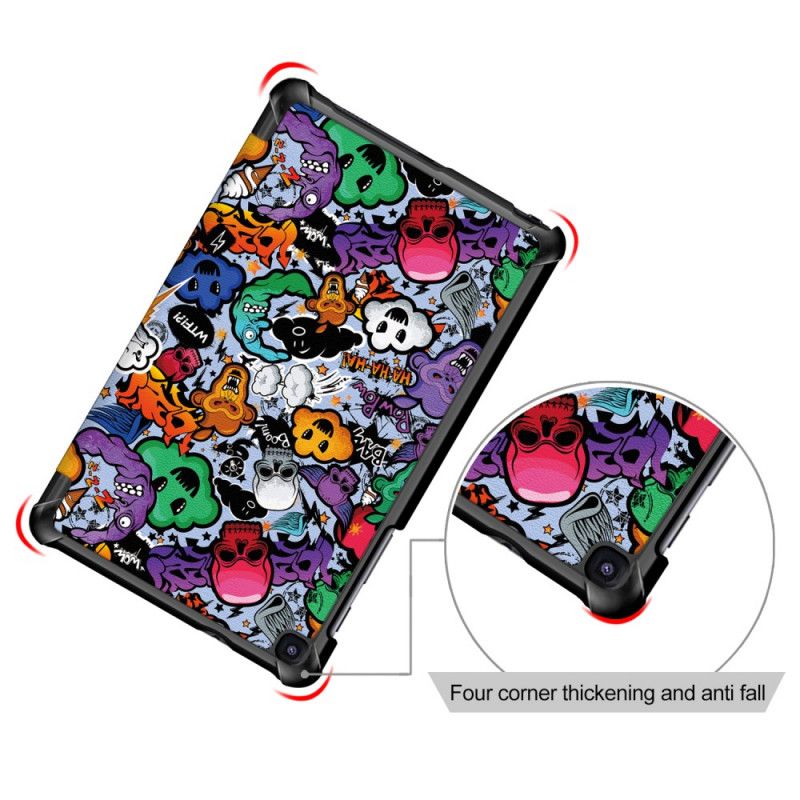 Smart Case Samsung Galaxy Tab A 8" (2019) Rood Versterkte Graffiti