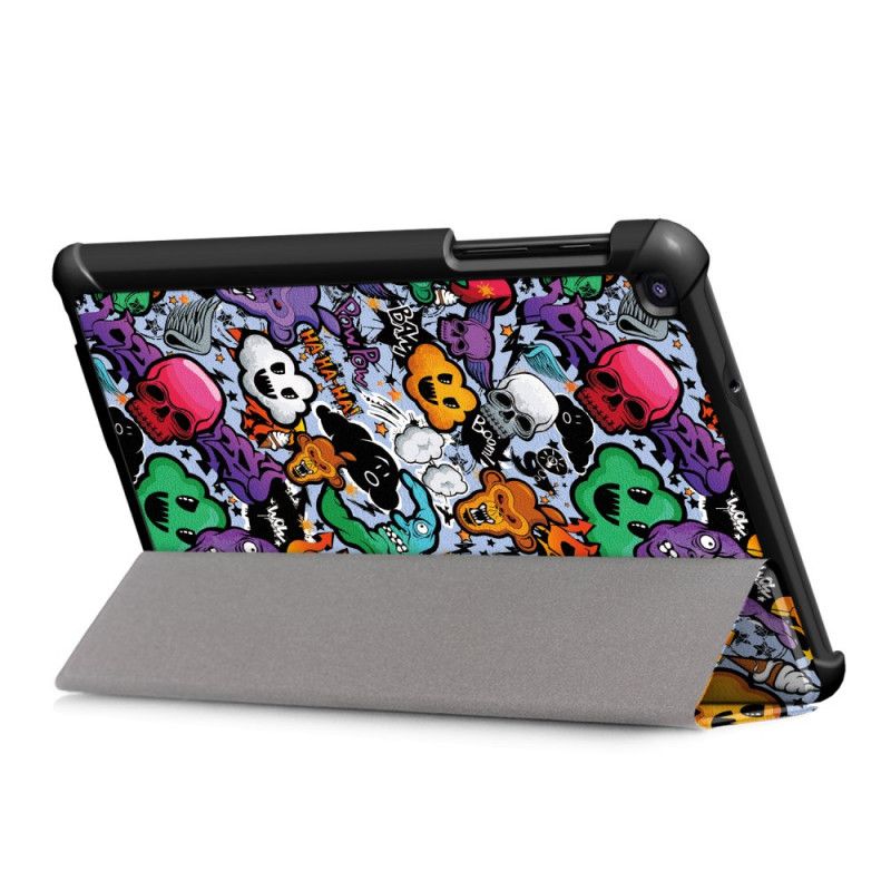 Smart Case Samsung Galaxy Tab A 8" (2019) Rood Versterkte Graffiti