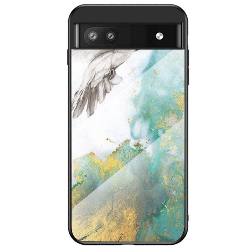 Telefoonhoesje voor Google Pixel 6A Marmer Gehard Glas