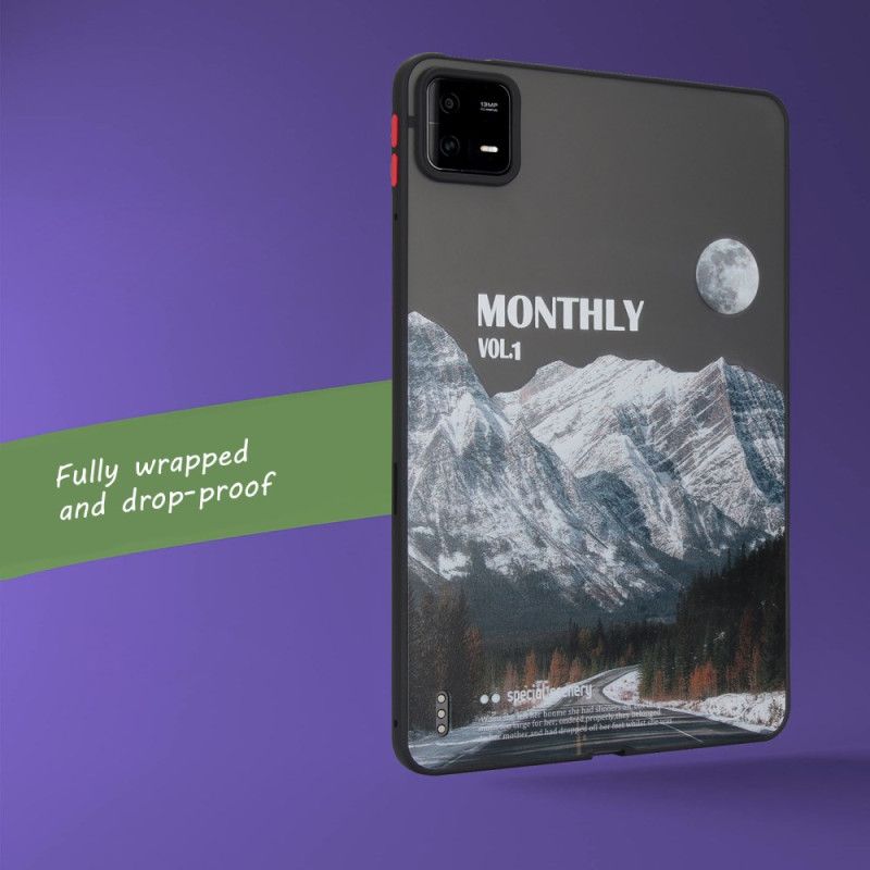 Cover Hoesje Xiaomi Pad 6 Pro Telefoonhoesje Besneeuwde Berg En Snelweg