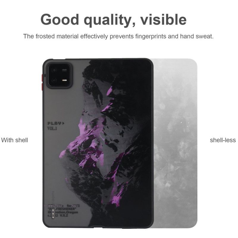 Hoesje Xiaomi Pad 6 Pro Paarse Besneeuwde Berg