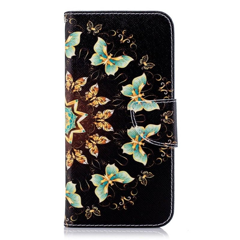 Bescherming Hoesje LG G7 ThinQ Telefoonhoesje Vlinder Mandala