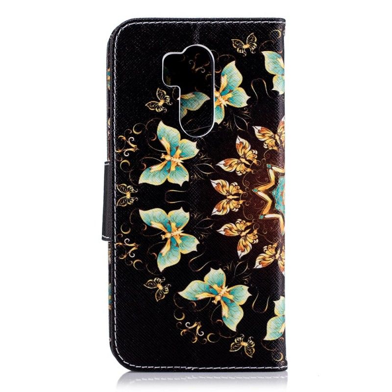 Bescherming Hoesje LG G7 ThinQ Telefoonhoesje Vlinder Mandala