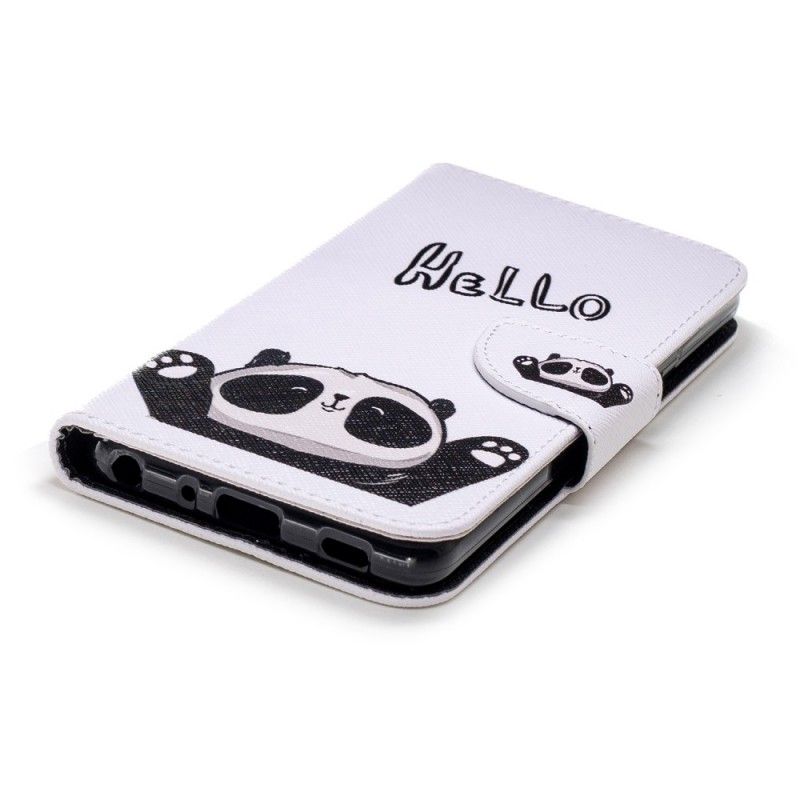 Leren Hoesje LG G7 ThinQ Hallo Panda