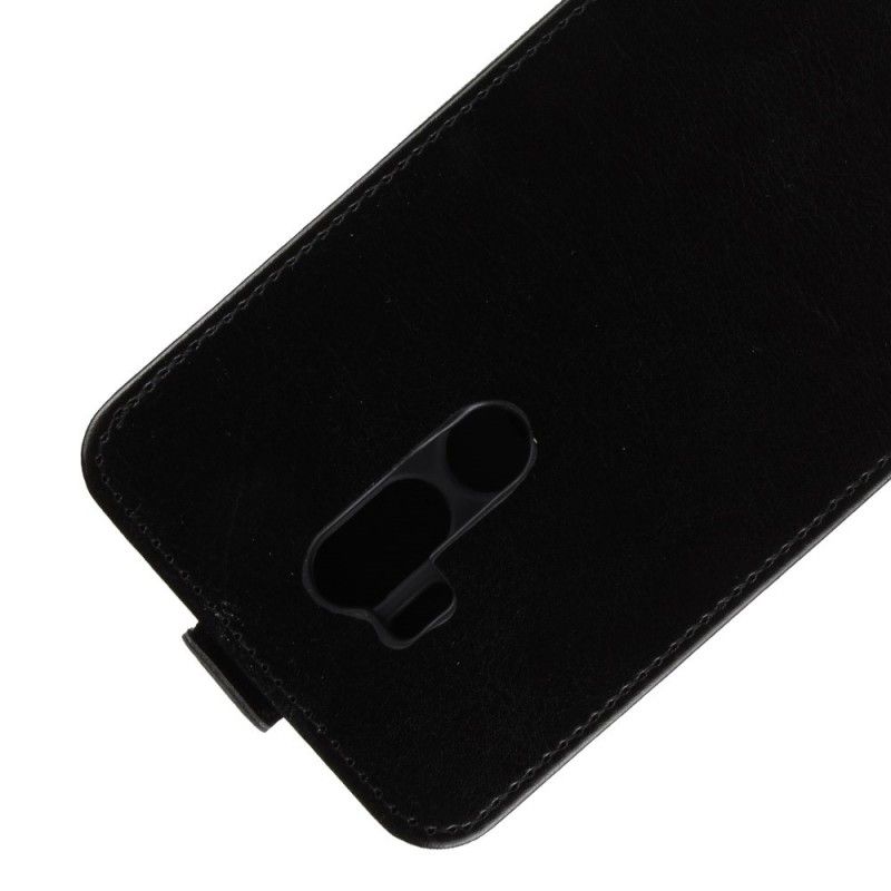 Leren Hoesje LG G7 ThinQ Rood Zwart Opvouwbaar