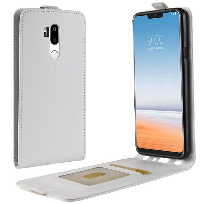 Leren Hoesje LG G7 ThinQ Rood Zwart Opvouwbaar