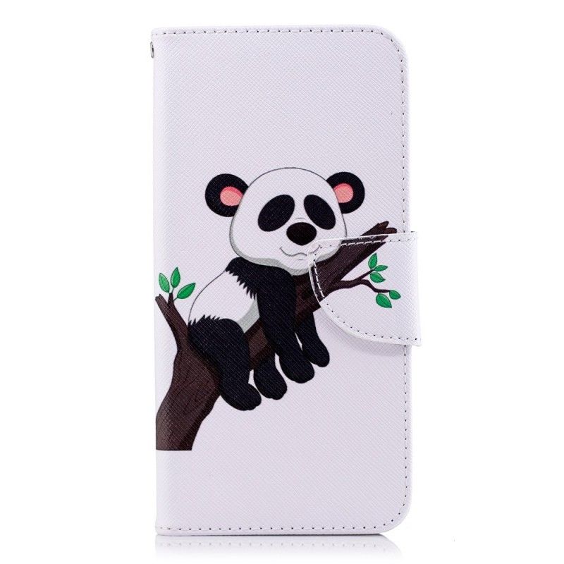 Leren Hoesje LG G7 ThinQ Telefoonhoesje Luie Panda